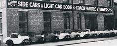 Two-seater Austin Seven Swallows await dispatch from the Cocker Street factory.